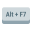 tecla alt-más-f7 icon