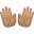 offene Hände-mittlerer Hautton icon