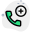 Add or make new call from wireless cell phone device icon