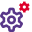 Cogs used for setting and mantinance in computer operating system icon