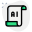 Artificial intelligence program on paper isolated on a white background icon