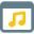 Music collection of wide genre available online icon