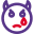 Devil face with horns emoji crying with tears icon