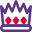 Royal kingdom crown with jewels embedded layout icon