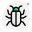 System bug isolated on a white background icon