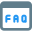 FAQ on a several website under landing page template icon