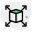 Cube shape in outward direction isolated on a white background icon