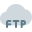 Cloud server FTP networking with local computer switching icon