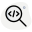 Search programming software with magnification glass logotype icon