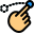 Drag one place to another point on multi touch screen devices icon