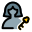 Key for access to the storage by a single user icon