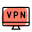 Desktop virtual private network for secured internet connectivity icon