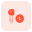 Battery left indicator of the earbuds isolated on a white background icon