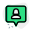 Businesswoman chat messenger application function layout icon