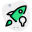 New innovative ideas with rocket speed layout icon