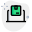 Online booking of item delivery on a laptop icon