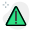 Triangular signboard with exclamation mark signal warning icon