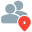 Users location of a remote working employee icon