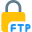 Encrypted form of file transfer protocol with a Padlock logotype icon