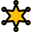 Shariff high rank star badge with circle around it icon