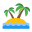 Insel auf dem Wasser icon