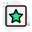 Five-pointed star logotype in a square box icon