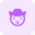 Dizzy emoji expression with cowboy hat and mouth open icon