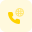 Making long distance international call from cellular device icon