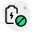 No power or battery banned indication logotype icon