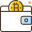 bitcoin in purse icon