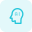 Artificial intelligence with a head Logotype isolated on a white background icon