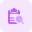 Find vital information from the clipboard report icon