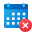 Calendar Delete icon