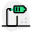 Smartphone battery level at medium state layout icon