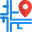 Map location of consignee parcel delivery method icon