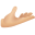 emoji de tono de piel claro medio con la palma hacia arriba icon