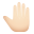 dorso de la mano levantado tono de piel claro icon