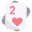 53 Two of Heart icon