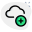 Add data on cloud network storage online icon