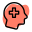 Neurology department with brain function vitals icon