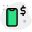 Money transfer facility with dollar logotype layout icon