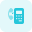 Payphone with receiver and a base unit isolated on a white background icon