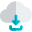 Cloud networking button for download content layout icon