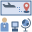 Tourism booth icon