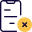 Delete content in a smartphone with crossed logotype icon