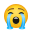 Loudly Crying Face icon