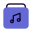 Curated music application from different artist playlist icon