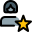 Star female employee of the month layout icon