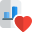 Favorite financial report with heart shape logotype icon