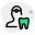 Dentist profession with a tooth logotype isolated on a white background icon